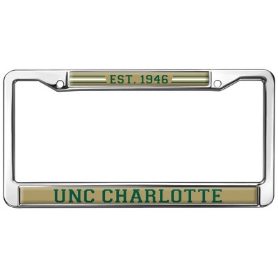 UNC Charlotte School Logo Full Size Standard License Plate Metal Frame