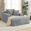Deep Seat Full-Compressed Sofa Bed, Sofa Bed with Pillows and Pocket Spring Support, Sleeper Couch with Corduroy Cushion-Baofuwish - 2 of 4