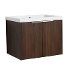 NicBex Floating Bathroom Vanity with Sink,Bathroom Sink Vanity with Soft Close Doors,Modern Bathroom Sink Cabinet for Bathroom,Oak/Walnut - 2 of 4