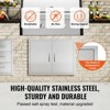 VEVOR BBQ Access Door,31W x 24H Inch Double Outdoor Kitchen Door,Stainless Steel Flush Mount Door, Double Wall Vertical Door with Handles and Hooks - 4 of 4