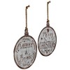 Northlight Merry Christmas and Merry and Bright Wall Signs - 14" - Gray and Brown - Set of 2 - 3 of 4