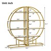 Round Bookcase 4 Tier Open Bookshelf Freestanding L Shaped Bookshelf, Different Placement Ways, Modern Decorative Storage Shelves for Home Office - image 2 of 4