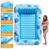 Sloosh 85" Inflatable Tanning Pool Suntan Lounge Lounger Float for Adults Extra Large Suntan Tub Pool Floats Sun Tan Tub -Blue - 4 of 4