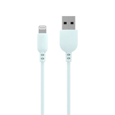 LunaLulinlk 3ft Lightning to USB Charging Cable, Soft Touch Material, MFI Certified, Aqua - Compatible with iPhone 14/15/16, iPad, Airpods and more