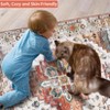 Machine Washable Vintage Rug for Living Room, Soft Low Pile Floral Carpet, Non Slip Area Rug for Bedroom Dining Room - 4 of 4