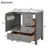 Tramull Bathroom Vanity with Sink, Soft Close Door & Drawers, Removable Tray, Solid Wood Frame - 2 of 4