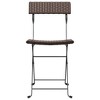 vidaXL Folding Bistro Chair Set of 2 - Brown - 4 of 4