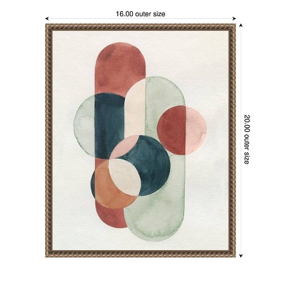 Loops and Bounds I Abstract Canvas Print with Bronze Frame