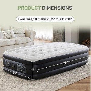 IULULU Inflatable Mattress with Built-in Pump for Guests, Home and Travel, 660 lbs - 1 of 4