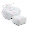 Vynxaria Giant Bean Bag Chair withFootstool Oversized Bean Bag for Adults and Kids - 4 of 4