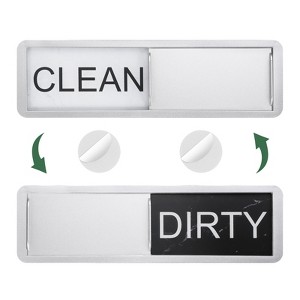 Unique Bargains Clean Dirty Sign Kitchen Non-Scratch Dishwasher Magnets - 1 of 4