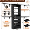 Aheaplus 4-9 FT Walk-In Closet Organizer with 8 Hanging Rods, Wardrobe Closet System with Shelves - 4 of 4