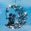 Collections Etc Solar Powered Fairy Floral Moon Silhouette Garden Mobile - 2 of 2