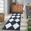 Area Rug with Rubber Backing Machine Washable Rug Trellis Printed Rugs Low Pile Foldable Indoor Carpet for Living Room Bedroom Guest Room Playroom - 2 of 4