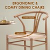 Infurnic Accent Chairs, Comfortable Woven Seat with Sturdy Legs, Modern Accent Chairs for Kitchen and Dining Room, Beige, 22"*27.9"*30" - 3 of 4