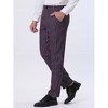 INSPIRE CHIC Men's Straight Fit Color Block Office Work Striped Trousers - 2 of 4