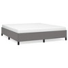 Bed Frame Dark Gray Polyester Fabric, Plywood, Engineered Wood King - 2 of 4