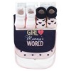 Hudson Baby Infant Girl Cotton Bib and Sock Set, Love At First Sight, 0-9 Months - 2 of 4