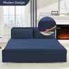 Mjkone Full/Queen Size Sofa Bed, 2 in 1 Convertible Linen Loveseat Sleeper Sofa Couch with Cushions - 4 of 4