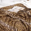 Aoibox Leopard Print Fleece Throw Blanket for Bed, Sofa, Travel & Camping, Ultra Soft Cozy Fluffy Plush Cheetah Design for All Seasons - 4 of 4