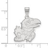 Black Bow Jewelry Sterling Silver Kansas Jayhawks NCAA Large Pendant - 2 of 3