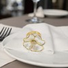 Unique Bargains Napkin Rings Faux Pearls Small Flower Metal Plastic Gold Tone 1 Pc - 3 of 3
