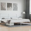 vidaXL Classic Metal Bed Frame with Supportive Headboard - Powder-Coated Steel Construction - 2 of 4