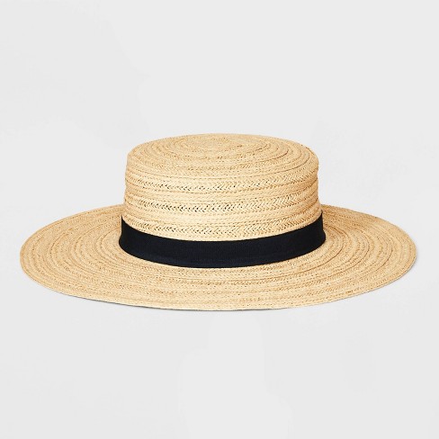 Straw Boater Hat - Universal Thread™ Black L/xl : Target