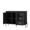 Buffets Sideboard, Fluted Sideboard Cabinet With LED Lights, Accent Sideboard With 2 Door & 3 Drawer, for Dining Room and Kitchen Storage - 3 of 4