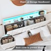 Upholstered Platform Bed Frame with Storage Headboard & Charging Station - 3 of 4