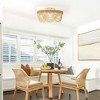 Parrot Uncle 20" Farmhouse Bohemian White Flush Mount Ceiling Fan with Light and Remote - 2 of 4