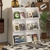 Famapy White Bevelled Bookshelf Art Design Magazine Album Arrangement - image 2 of 4