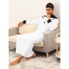 Lars Amadeus Men's Loose Fit Contrast Color Collar Long Sleeves Nightshirt - 2 of 4