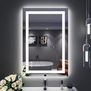 Vynxaria 24x36 Inch IP54 Waterproof Bathroom Vanity Mirror - Anti-Fog light, Front/Backlit, Touch Control - 1 of 4
