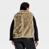 Women's Faux Fur Vest - A New Day™ Tan - 2 of 3