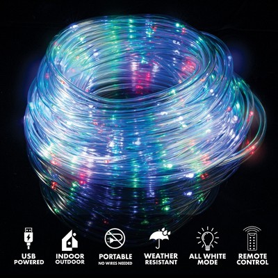 50 ft. Solar-Powered Color Changing LED Rope Light