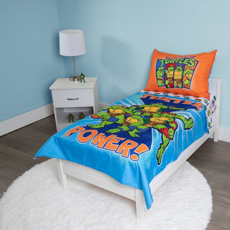 4pc Standard Crib/Toddler Teenage Mutant Ninja Turtles Bed Set, 1 of 9