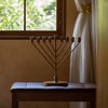 Vintiquewise Wall Mount 9-Branch Menorah, Mid-Century Elegant Illuminated Display, Decorative Judaica Accent - 2 of 4
