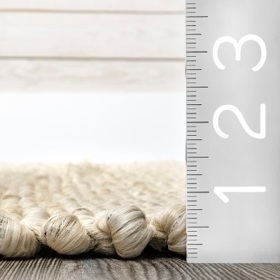 Natural Jute Tribal Pattern Area Rug, 5' x 8'