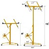 Acekool 16ft Drywall Lift,150lb Capacity Panel Hoist Jack,360°Telescopic Arm,3 Locking Wheels,Shop Equipment Lift Jacks,Yellow - 2 of 4