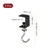 Unique Bargains Steel Hanging Bag Clothes Desk Mount Utility Hooks 6 Pcs - 2 of 4