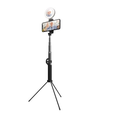 Tzumi ONAIR Halo Stick Pro 5" Ring Light with Extendable 5.5' Tripod - Black