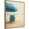 Amanti Art Beach Umbrella II Bright Turquoise by Elizabeth Urquhart Canvas Wall Art Print Framed 16 x 20-in. - 2 of 4