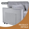 3 in 1 Convertible Sleeper Sofa Bed, Modern Pull Out Couch Bed, Adjustable Backrest, Velvet Loveseat Futon Sofa with Pillows - Leovsnove - 4 of 4