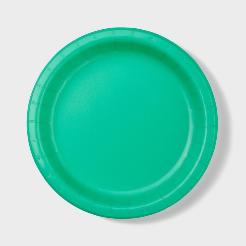 20ct 8.5 Disposable Dinner Plates Green Spritz Target