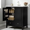 30" Bathroom Vanity with Ceramic Sink, Solid Wood & MDF Construction, 2 Doors, 1 Drawer, Adjustable Shelf, Freestanding Cabinet - 2 of 4