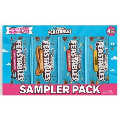 Feastables Mr. Beast Chocolate Bar Variety Pack - 8.4oz/4ct