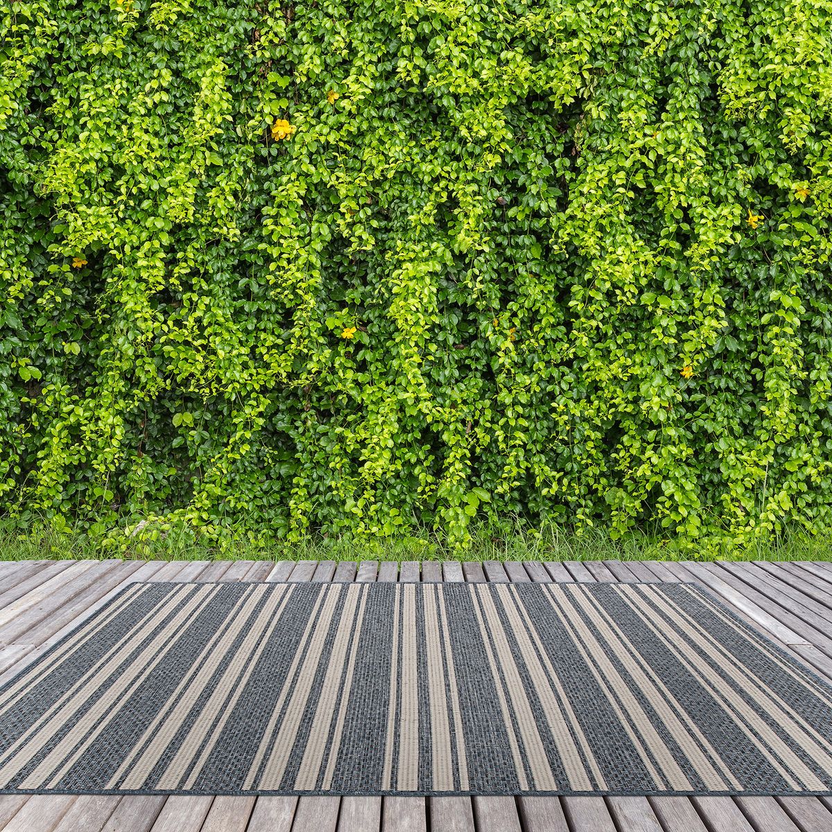 World Rug Gallery Bohemian Geometric Stripe Indoor/Outdoor Area Rug: Weather-Resistant, Low Pile - thumbnail 9