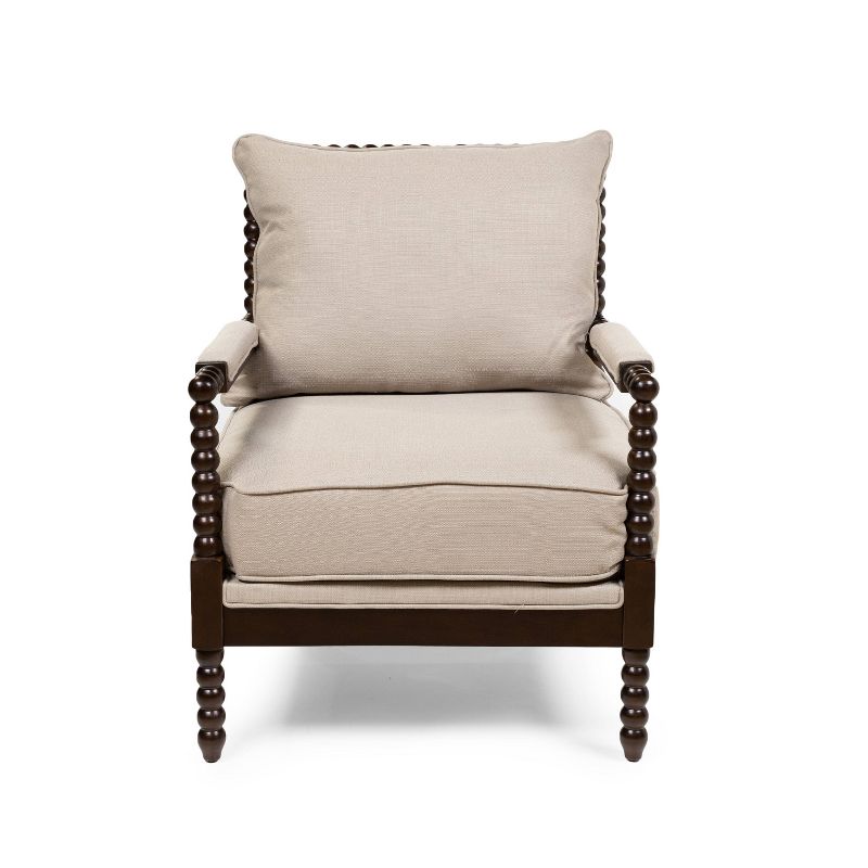 Bernardino Transitional Accent Chair Beige - HOMES: Inside + Out, 4 of 10