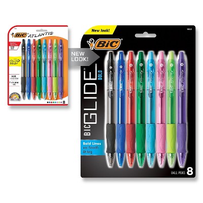 Bic Velocity Retractable Ballpoint Pen Assorted Ink 1.6mm Bold 8/Pack VLGBAP81AST